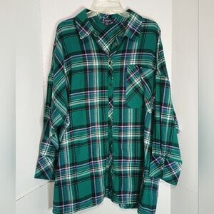 Roman's Flannel Button Down Shirt Size 3X